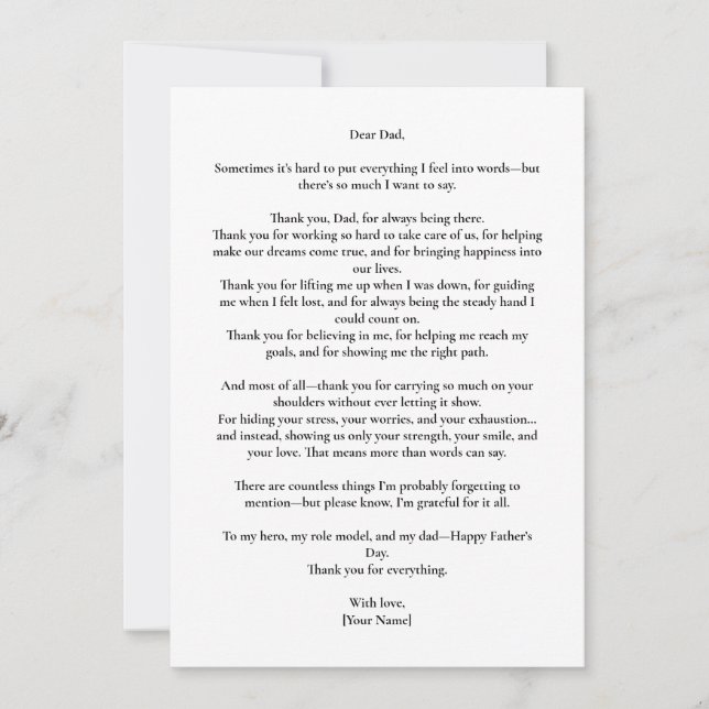 personalized Message Photo Card (Front)