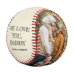 Personalized Message & Photo Keepsake Father's Day Baseball
