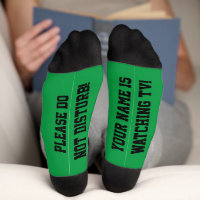 PERSONALIZED Message Socks Green