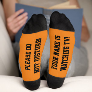 PERSONALIZED Message Socks Orange