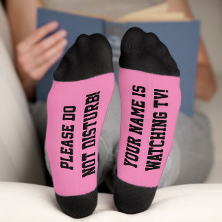 PERSONALIZED Message Socks Pink