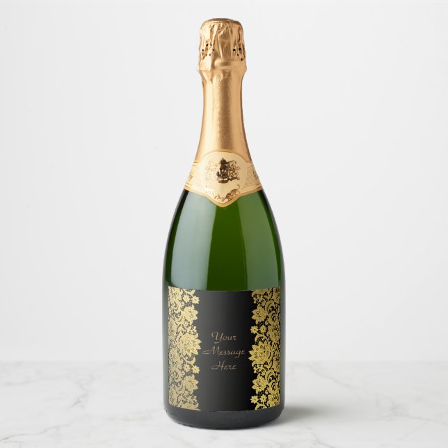 PERSONALIZED MESSAGE Sparkling Wine BOTTLE LABEL (Front)
