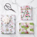 Personalized message template dinosaur Christmas Wrapping Paper Sheet<br><div class="desc">Personalized message template dinosaur Christmas gift wrap.</div>