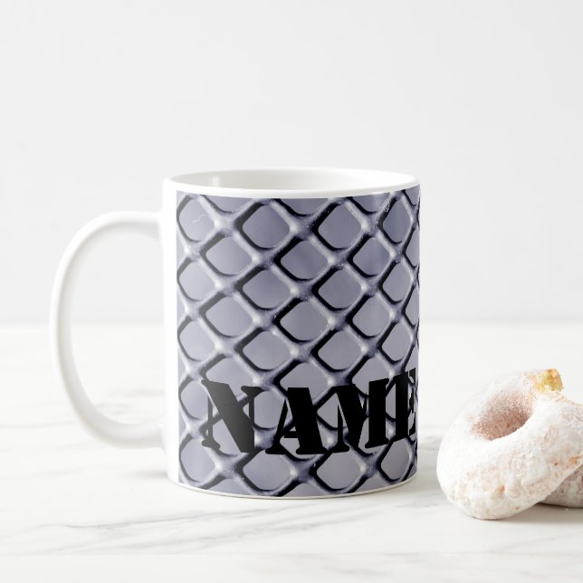 Personalized Metal Metalic Design Coffee Mug (With Donut)