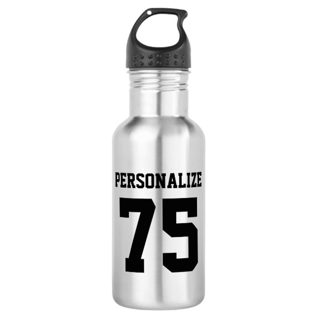 Personalized metal water bottles for sports teams (Front)