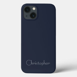 Personalized Metallic blue titanium Radial Texture iPhone 13 Case