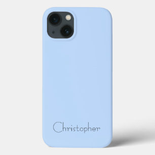 Personalized Metallic light blue Radial Texture iPhone 13 Case