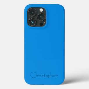 Personalized Metallic light blue Radial Texture iPhone 13 Pro Case