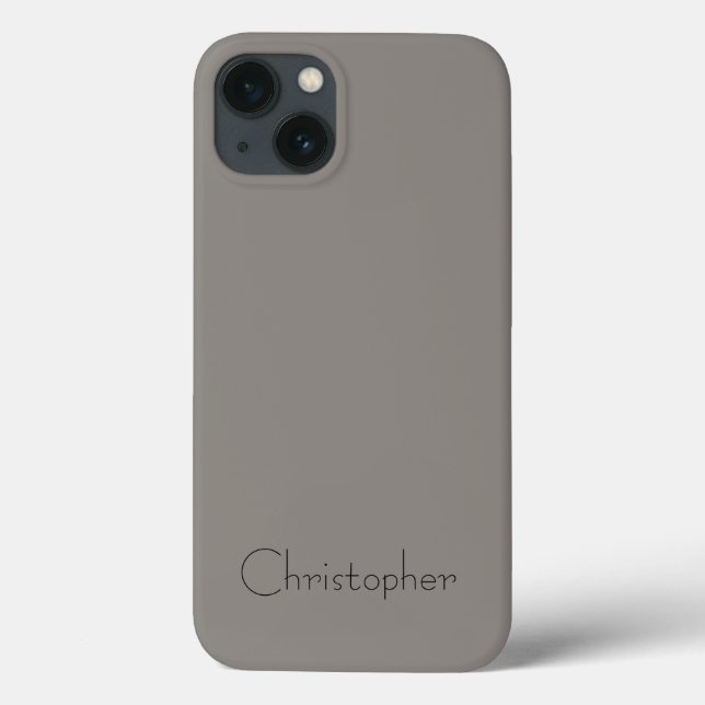 Personalized Metallic natural titanium Radial Case-Mate iPhone Case (Back)