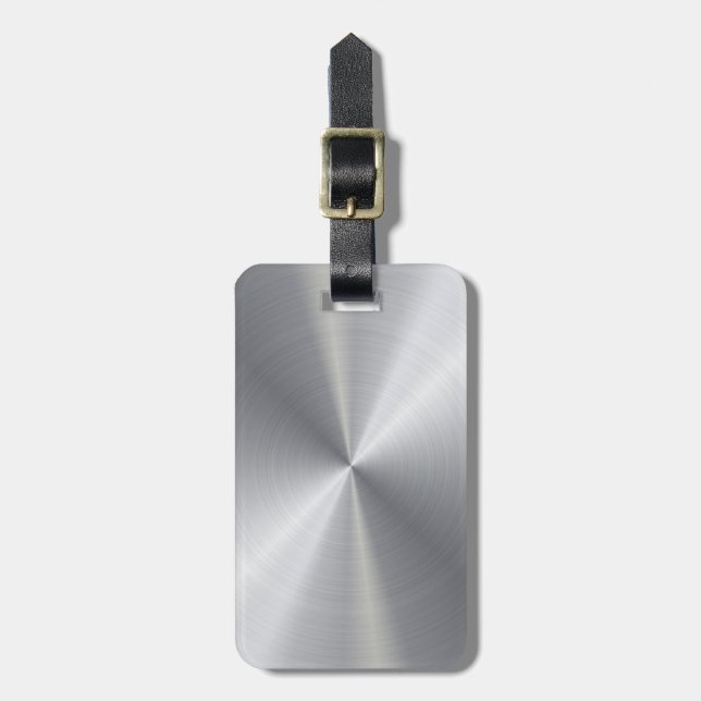 Personalized Metallic Radial Texture 2 Luggage Tag (Front Vertical)