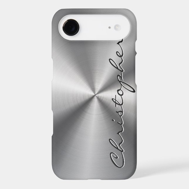 Personalized Metallic Radial Texture Case-Mate iPhone Case (Back)