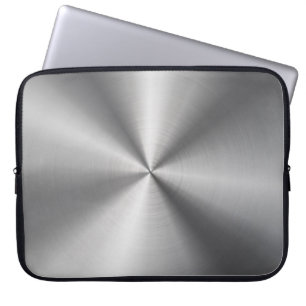 Personalized Metallic Radial Texture Laptop Sleeve