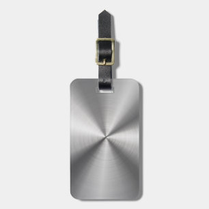Personalized Metallic Radial Texture Luggage Tag