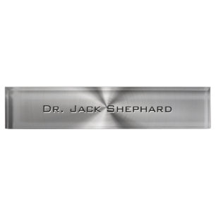 Personalized Metallic Radial Texture Nameplate
