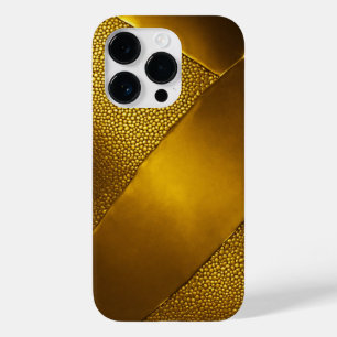 Personalized Metallic titanium Gold Radial Texture Case-Mate iPhone 14 Pro Case