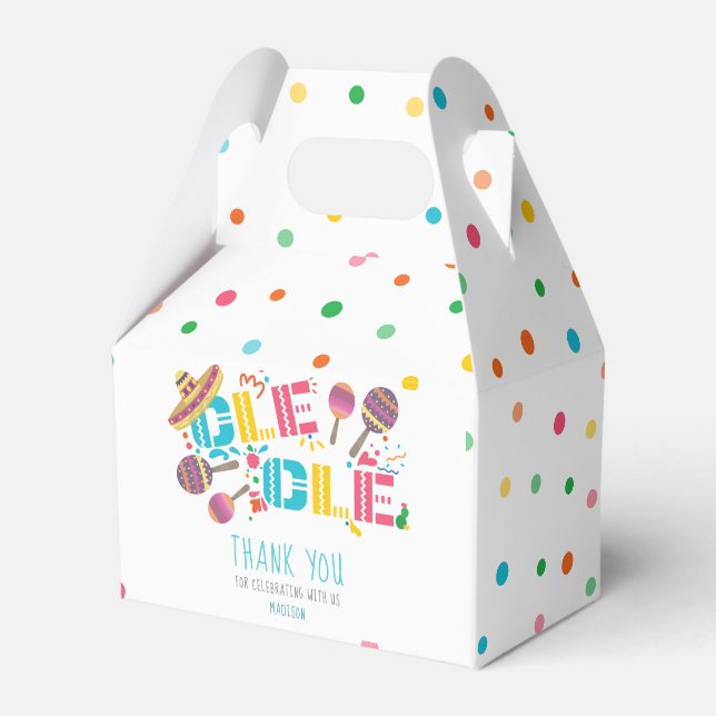 Personalized Mexican Fiesta Ole Ole Favor Box (Front Side)