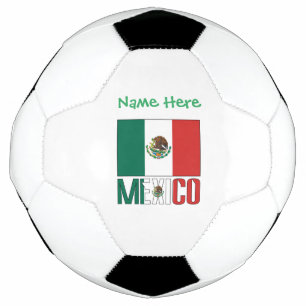 Personalized Mexico Flag Soccer Ball