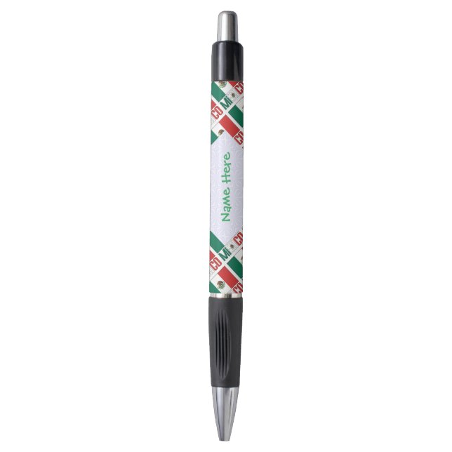 Personalized Mexico Flag Tiled Emmy Pen (Front Vertical)