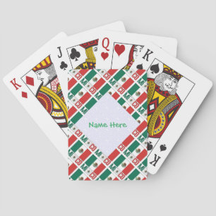Personalized Mexico Flag Tiled Playing Cards
