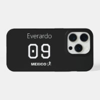 Personalized Mexico Soccer Goal Black Jersey