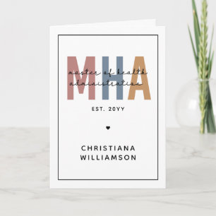 Personalized MHA Master of Health Administration Card