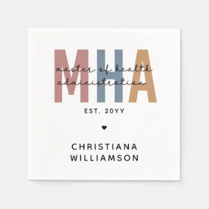 Personalized MHA Master of Health Administration Napkin