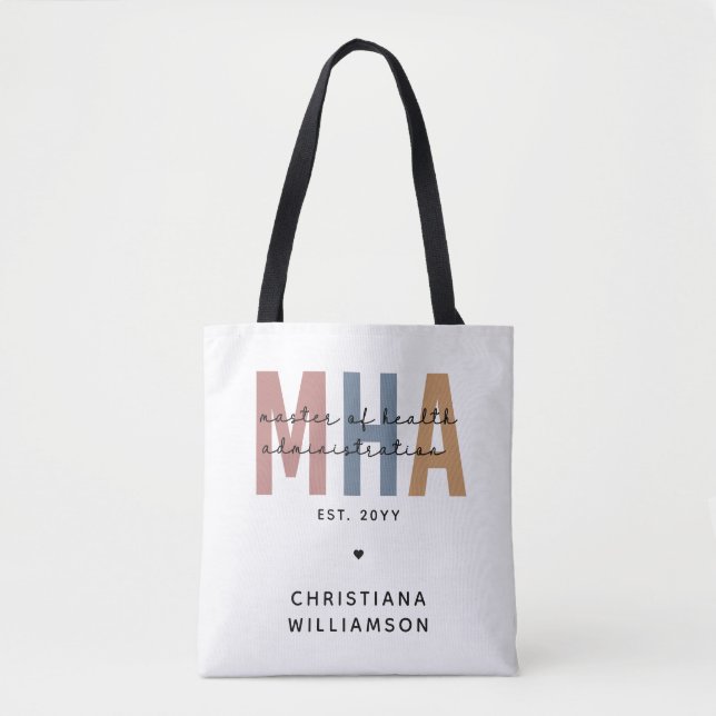 Personalized MHA Master of Health Administration Tote Bag (Front)