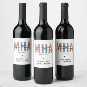 Personalized MHA Master of Health Administration Wine Label