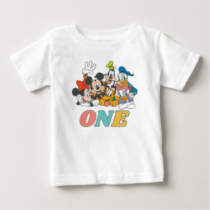 Personalized Mickey and Friends 1st Birthday Baby T-Shirt