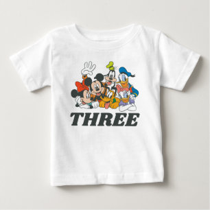 Personalized Mickey and Friends Birthday Baby T-Shirt