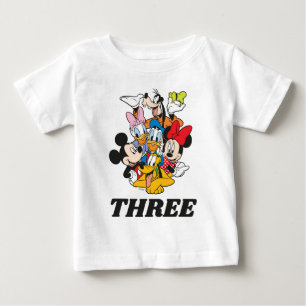 Personalized Mickey and Friends Birthday Baby T-Shirt