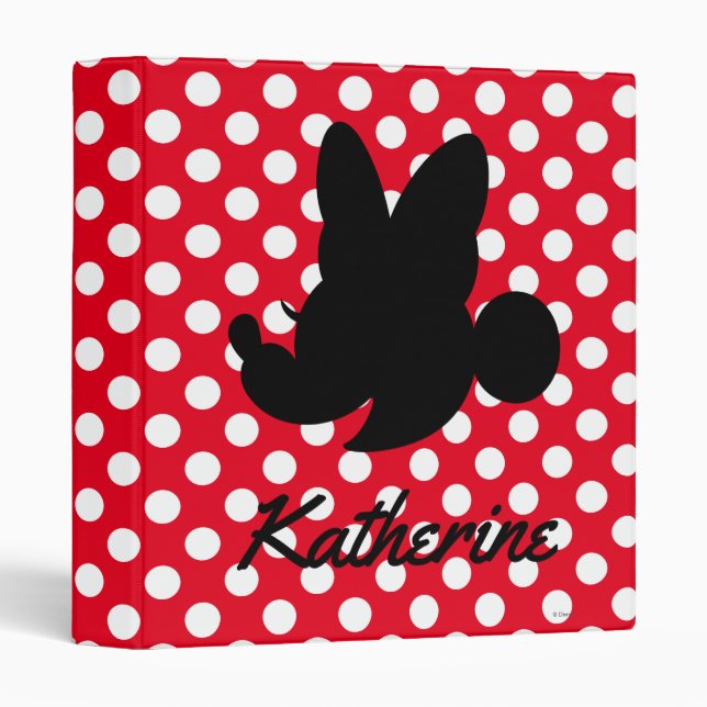Personalized Mickey & Minnie Silhouette Binder (Front/Spine)