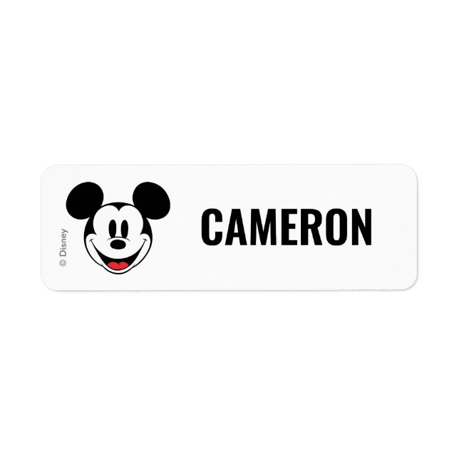 Personalized Mickey Mouse | Back to School Labels (Front)
