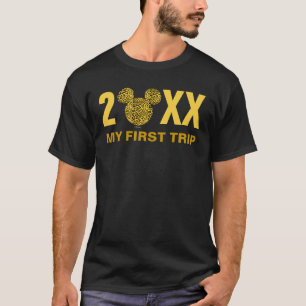 Personalized Mickey Mouse  Cheetah   My First Trip T-Shirt