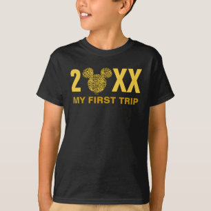 Personalized Mickey Mouse  Cheetah   My First Trip T-Shirt