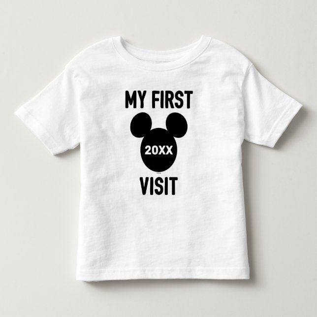 Personalized Mickey Mouse My First Visit T-Shirt (Front)