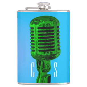 Personalized Microphone Flask