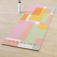 Personalized Mid-Century Modern Pastels Geometric