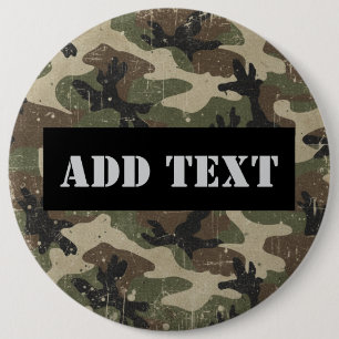 Personalized Military 6 Inch Round Button