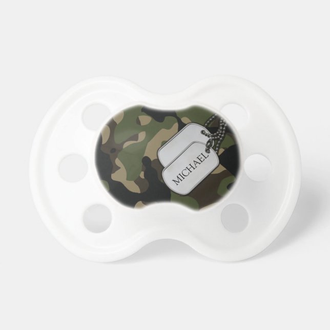 Personalized Military Camo Pacifier (Front)