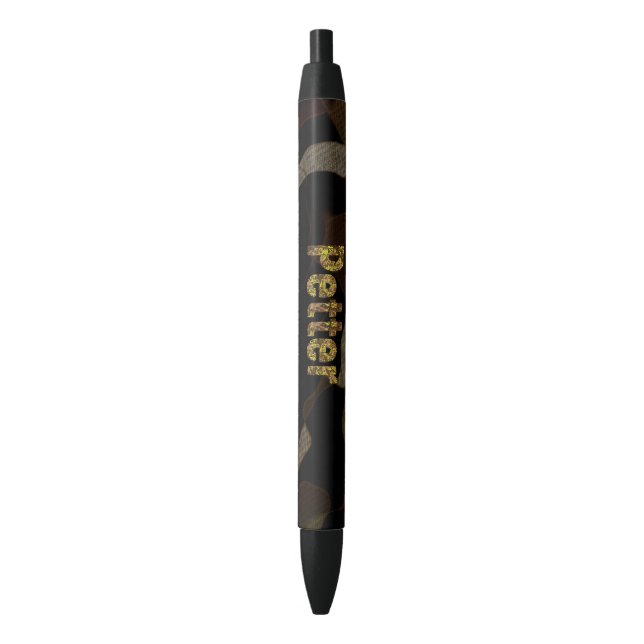 Personalized Military Camouflage Font Petter Black Ink Pen (Front Vertical)