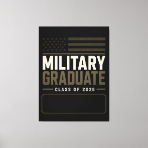 Personalized Military Graduate 2026 Name Canvas Print