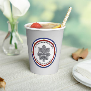 Personalized Military Retirement Party Paper Cups