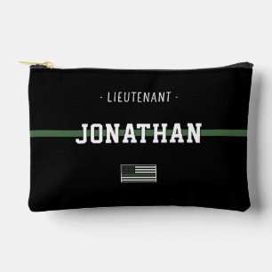Personalized Military Thin Green Line Army Soldier Accessory Pouch