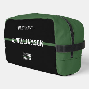 Personalized Military Thin Green Line Army Soldier Dopp Kit