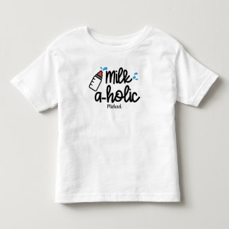 Personalized Milk aholic Funny Toddler T-shirt