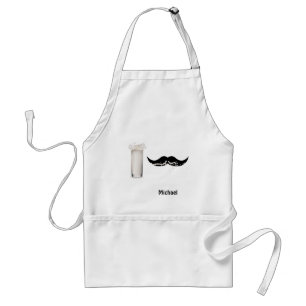 Personalized Milk Moustache Standard Apron