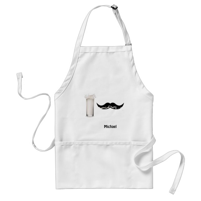 Personalized Milk Moustache Standard Apron (Front)