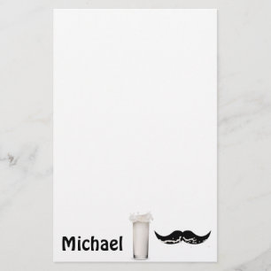 Personalized Milk Moustache Stationery
