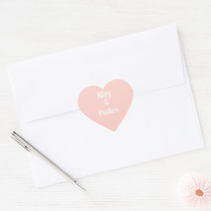 Personalized Millennial Pink Heart Sticker
